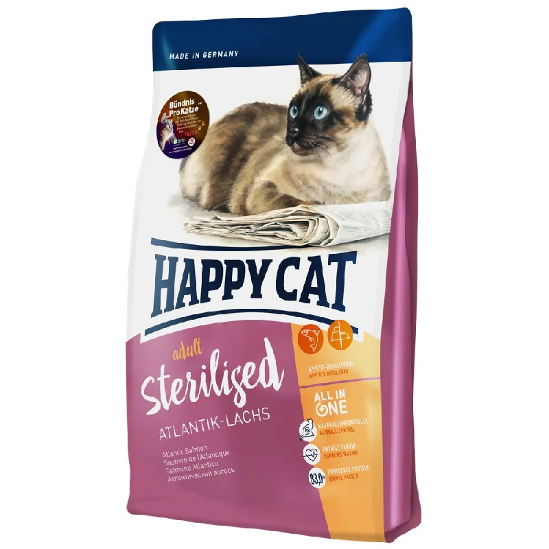 Happy Cat Sterilised Atlantik Lachs Atlantic Salmon Adult Dry Cat Food 1.4kg