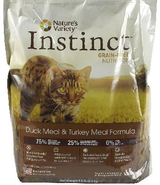 Nature's Variety Instinct Grain-Free Duck And Turkey Dry Cat Food 5.5lb