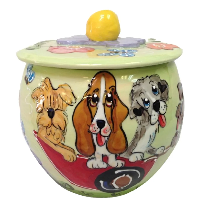 Wheaten Terrier 2 Dog Treat Jar