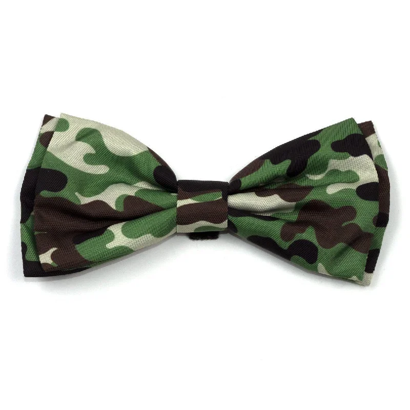 Camo Brown Dog Bow Tie