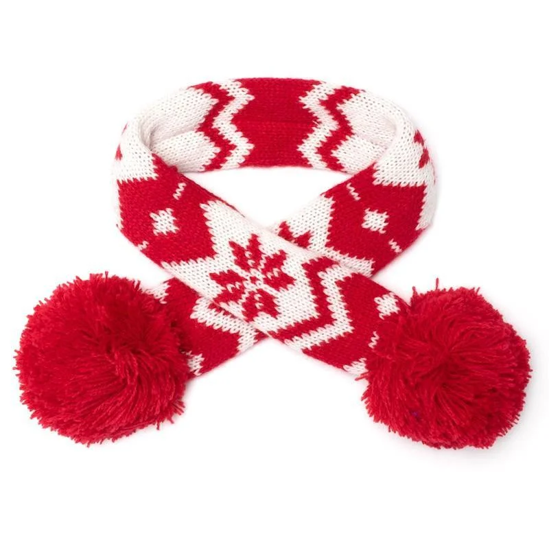 Fair Isle Snowflake Dog Scarf