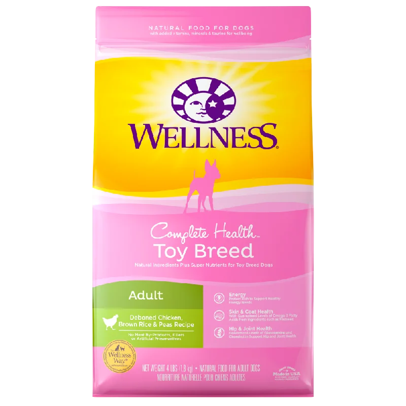 Wellness Toy Breed Complete Health Adult Deboned Chicken, Brown Rice & Peas Recipe Dry Dog Food