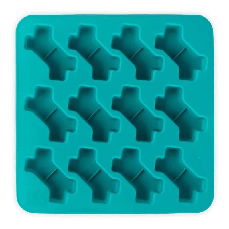 Messy Mutts Silicone Bake & Freeze Dog Treat Making Mold Bone Shape - Blue