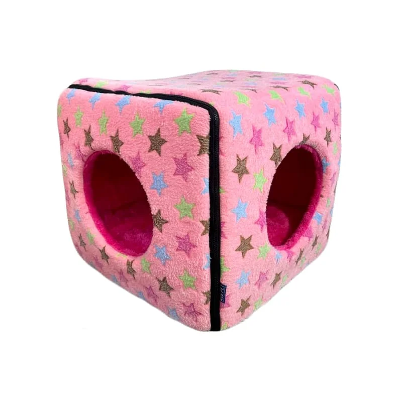 ACE PET Loving Star Pink Furry Cosy Dog Bed