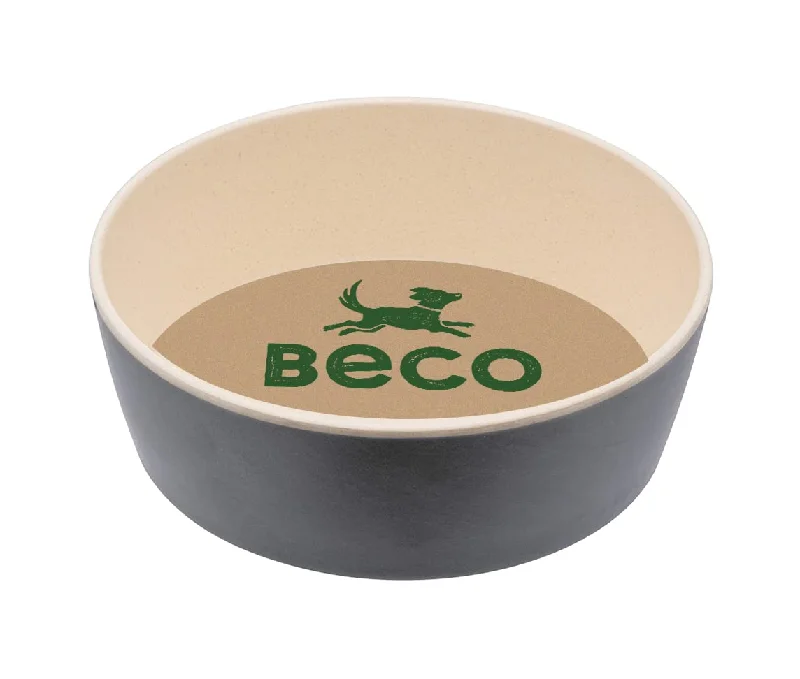 Beco | Bamboo Dog Bowl - Grey