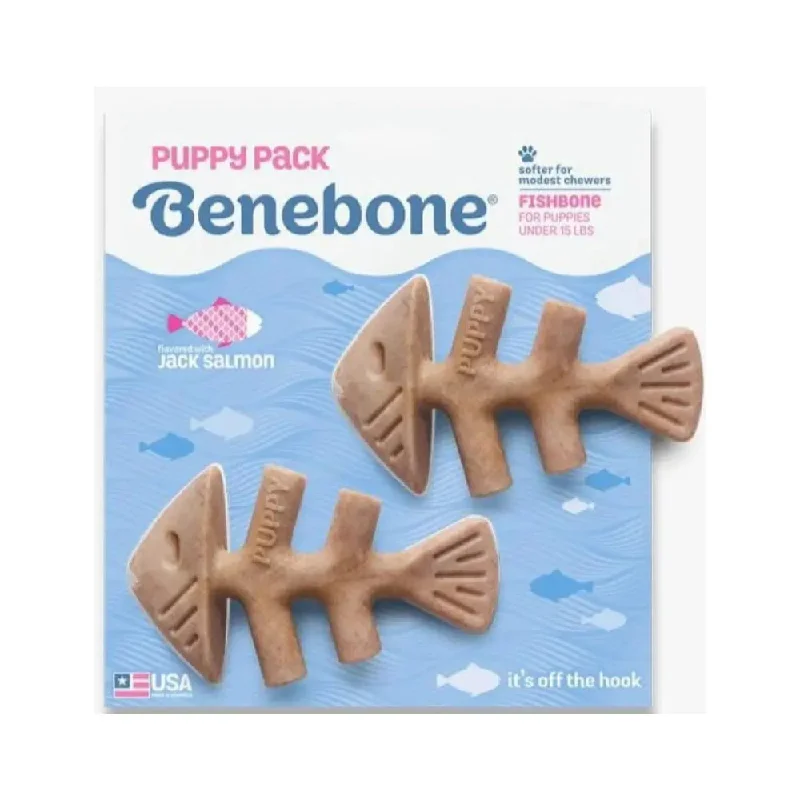 Benebone, Puppy 2-Pack Fishbone Tiny 40PK