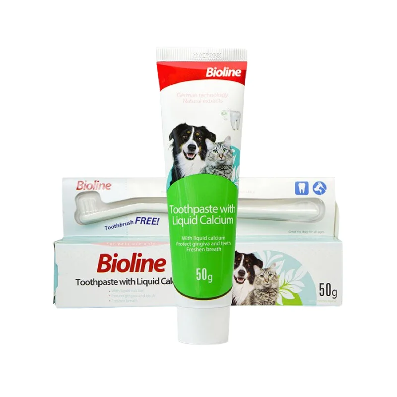 Bioline Toothpaste With Liquid Calcium for Cats and Dogs