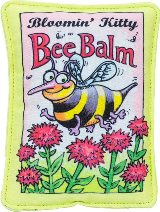 Bloomin' Kitty Bee Balm Seed Packet Cat Toy