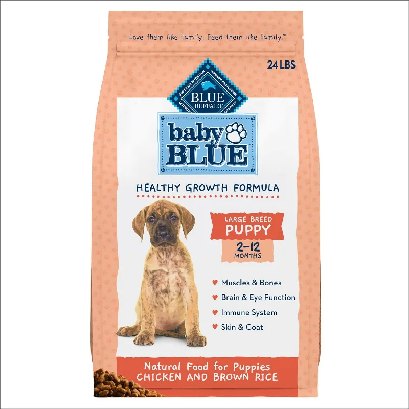 Blue Buffalo Baby BLUE Large Breed Puppy Chicken & Brown Rice Recipe Dry Dog Food, 24-lb bag