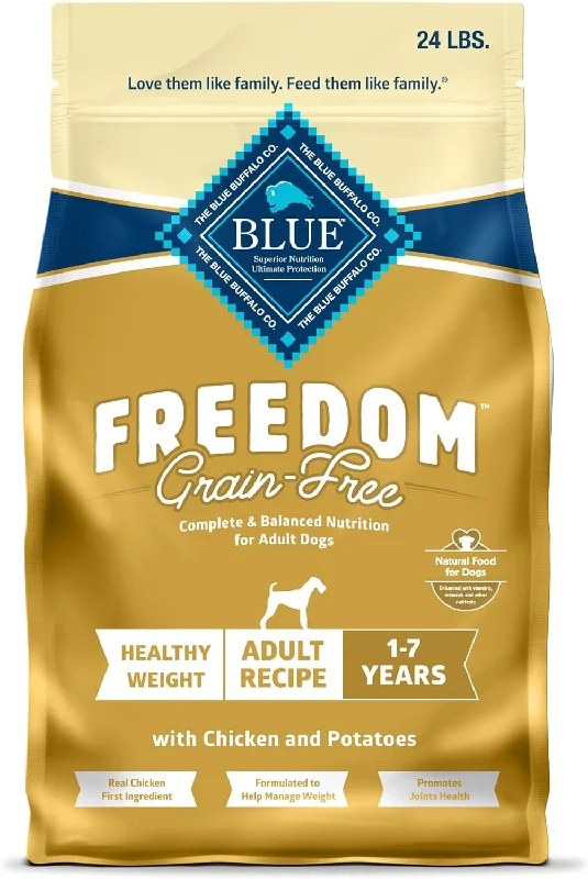 Blue Buffalo Freedom Healthy Weight Adult Grain-Free Chicken & Potatoes Dry Dog Food, 24-lb bag