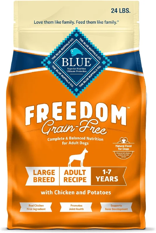 Blue Buffalo Freedom Large Breed Grain-Free Chicken & Potatoes Dry Dog Food, 24-lb bag