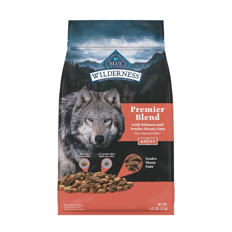 Blue Buffalo Wilderness Premier Blend Adult Natural Meaty Cuts Salmon Dry Dog Food