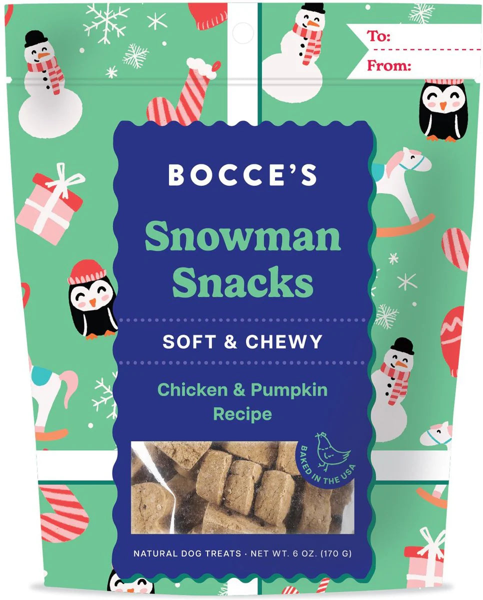 Bocce's Bakery Christmas Snowman Snacks CLEARANCE FINAL SALE