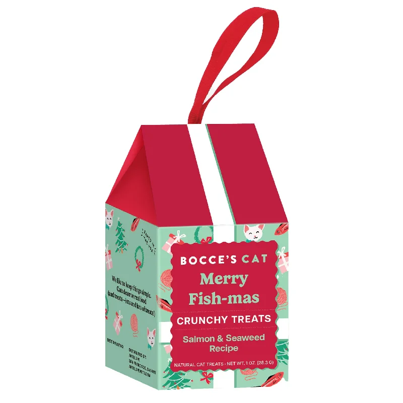 Bocce's Bakery Merry Fish-Mas Ornament Salmon & Seaweed 1 oz