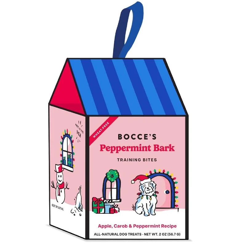 Bocce's Bakery Peppermint Bark Ornament Dog Treats - 2 oz