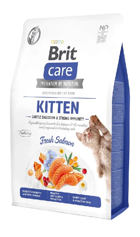 BRIT CARE KITTEN Gentle Digestion & Strong Immunity, losos, bez žitarica, 2kg