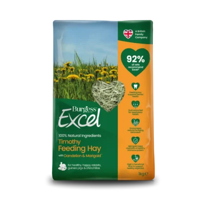 Burgess Excel | Small Pet Forage | Timothy Hay with Dandelion & Marigold - 1kg