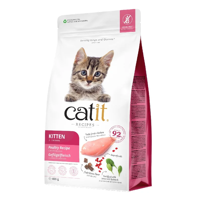 CATIT Recipes Kitten Poultry 400g + 2 FREE Cuisine Kitten Mousse Cartons