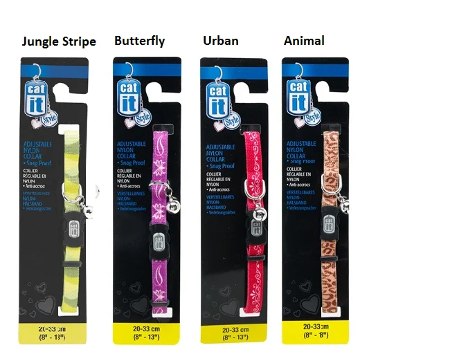 Catit Style Adjustable Nylon Collar Snag Proof; Available in 4 styles