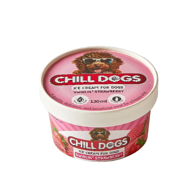 Chill Dogs Swirlin Strawberry Cup 130ml