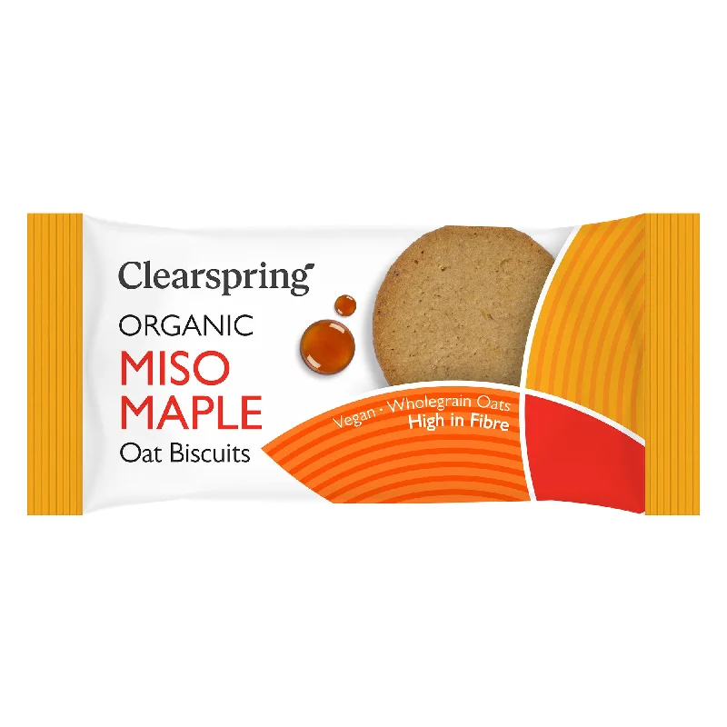 Clearspring Organic Oat Biscuits - Miso Maple 40g