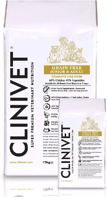 Clinivet | Hypoallergenic Grain Free Dry Dog Food | Chicken & Vegetables