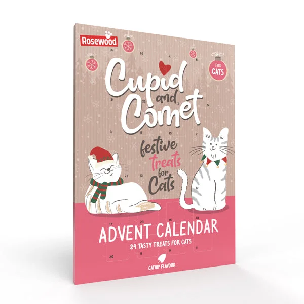 CUPID&COMET Adventski kalendar za mačke, poslastice s jogurtom i catnipom, 70g