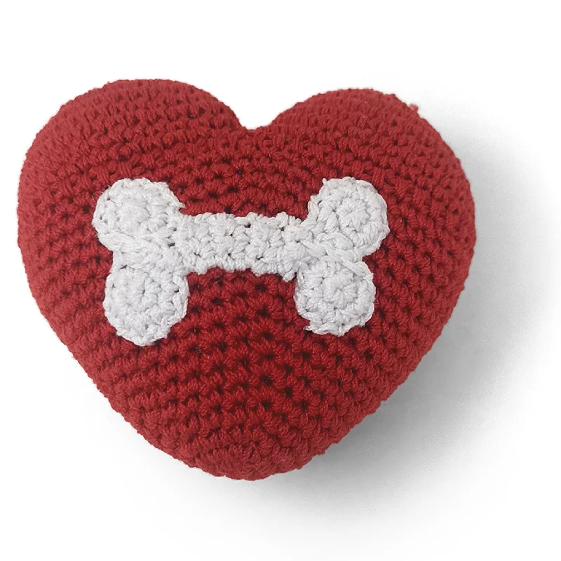 Dogo Pet Fashions Pawer Heart with Bone Dog Toy