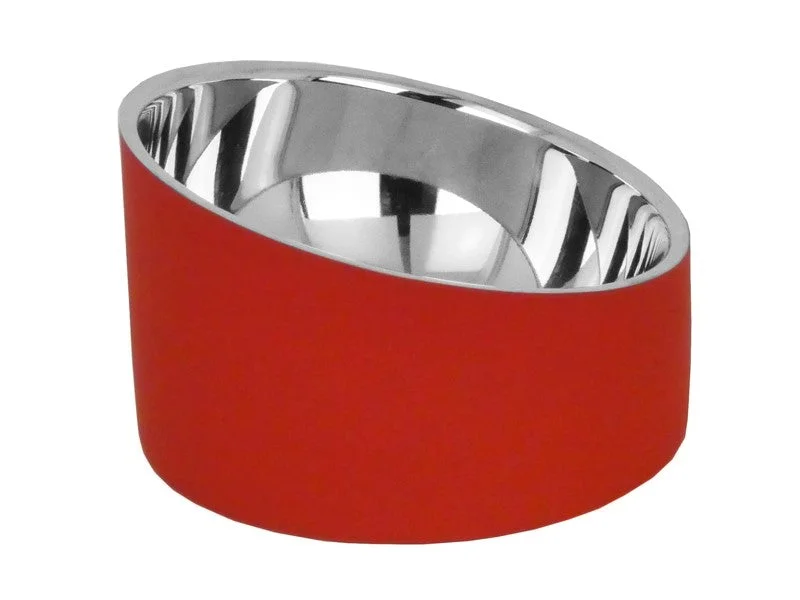 Eclipse | Tilted Dog Bowl for Long Ears & Flat Faces - Red