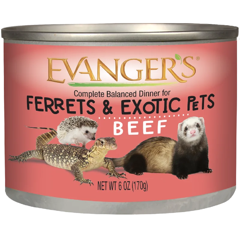 Evanger's Beef Wet Ferret Food, 6-oz can, case of 12