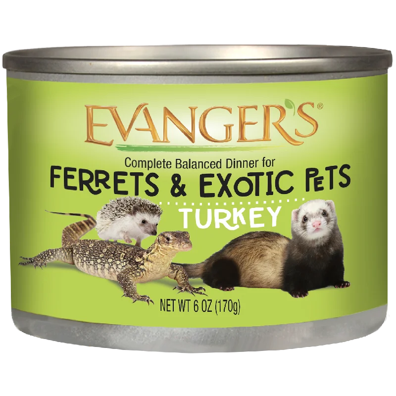 Evanger's Turkey Wet Ferret Food, 6-oz can, case of 12