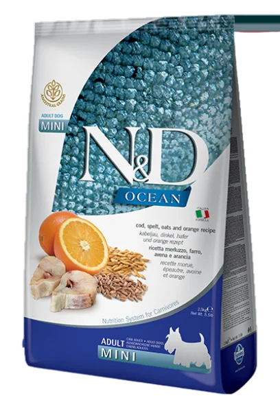 Farmina N&D Ancestral Grains Ocean Codfish, Orange Mini 2.5kg