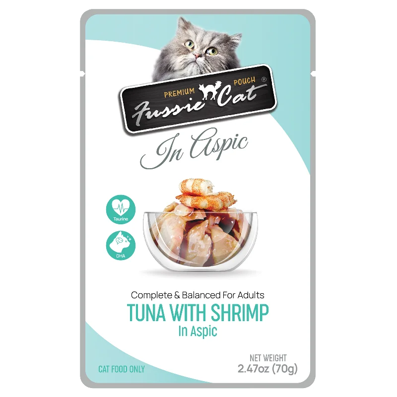 Fussie Cat In Aspic Tuna with Shrimp Wet Cat Food Pouch