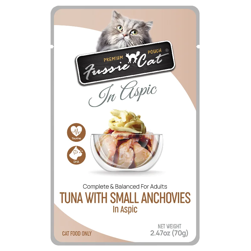 Fussie Cat In Aspic Tuna with Small Anchovies Wet Cat Food Pouch