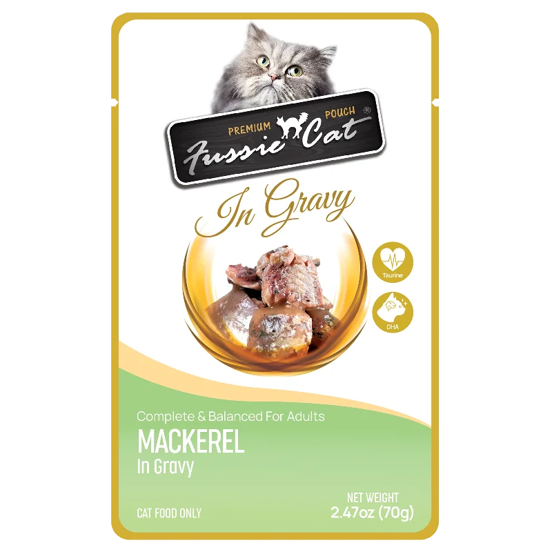 Fussie Cat In Gravy Mackerel Wet Cat Food Pouch