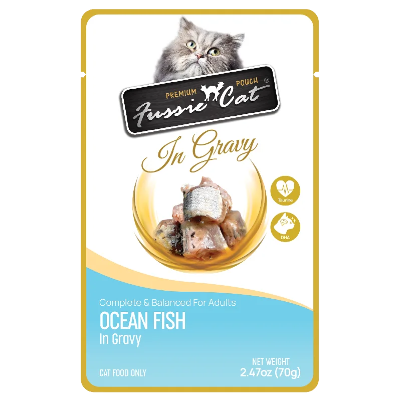 Fussie Cat In Gravy Oceanfish Wet Cat Food Pouch