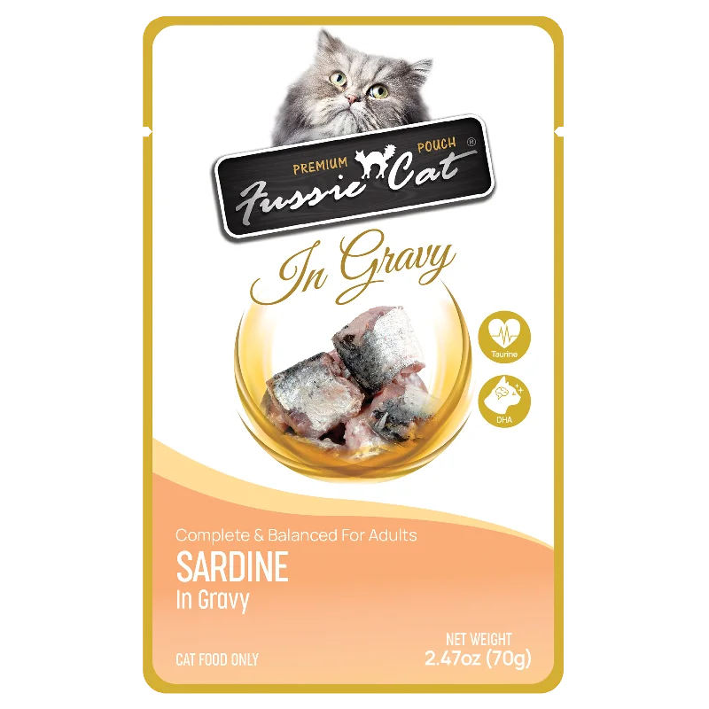 Fussie Cat In Gravy Sardine Wet Cat Food Pouch