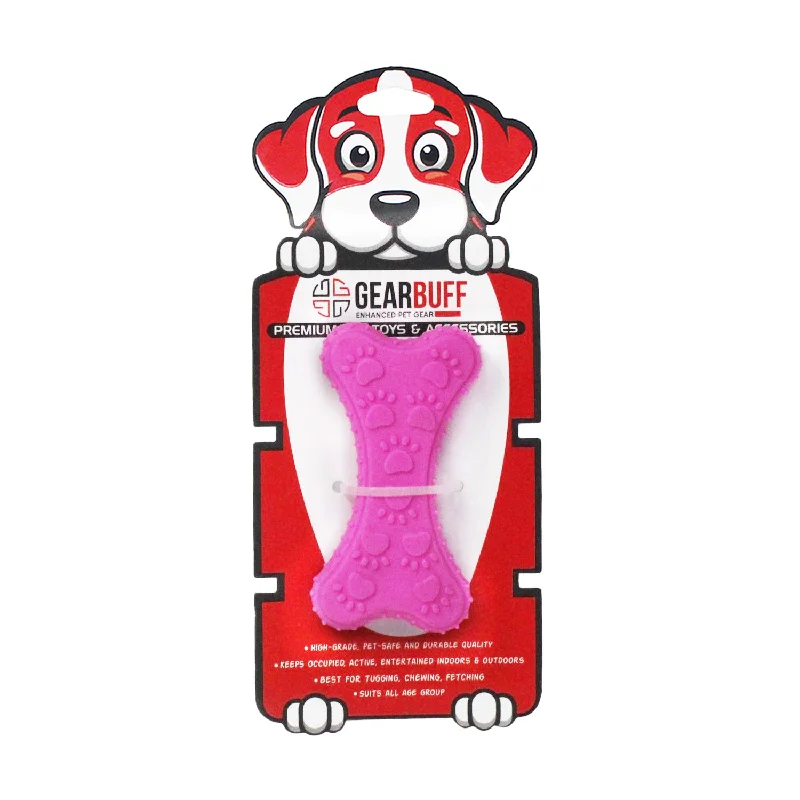 Gearbuff Paw Printed Flat Bone Toy