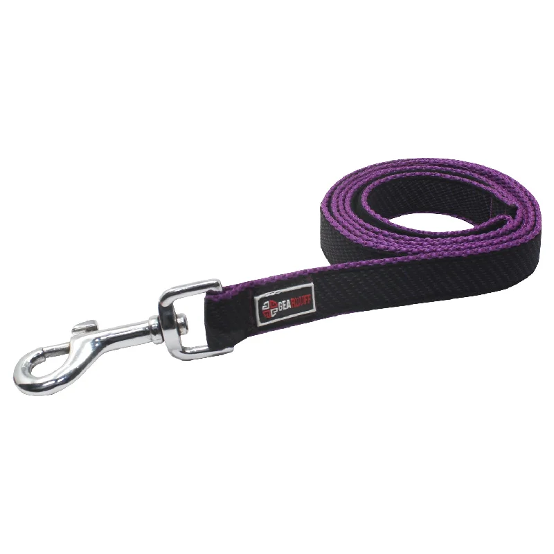 GEARBUFF Sports Padded Leash for Dogs, Black & Purple