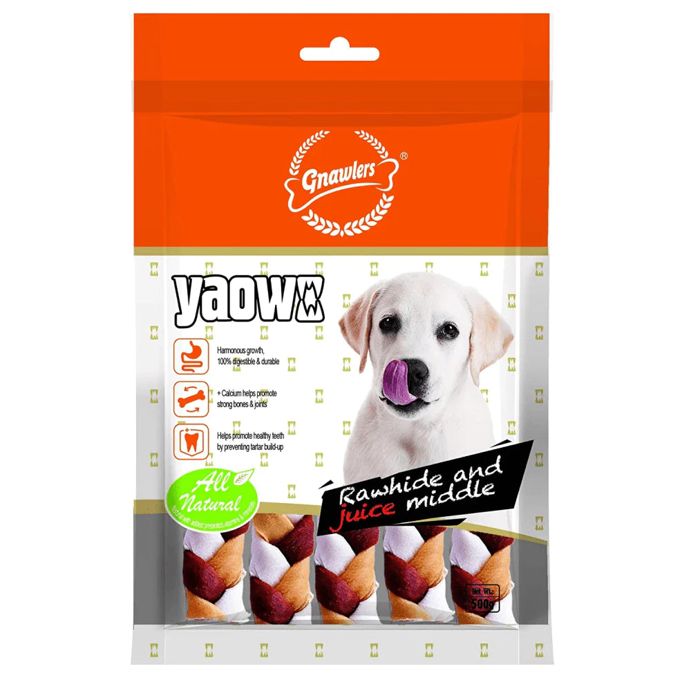 Gnawlers Yaowo Braid Dog Treats