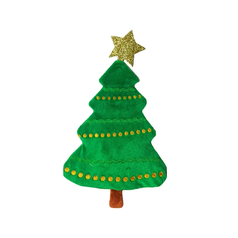 Flat Crinkle Christmas Tree | No Squeak Festive Dog Toy by Happy Pet