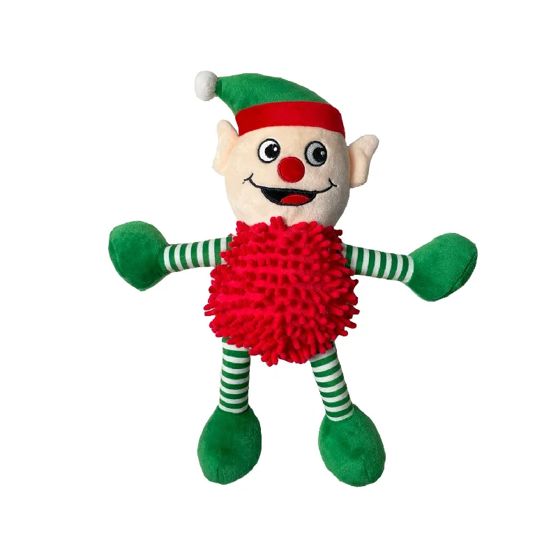 Noodle Elf | Christmas Soft Dog Toy by Happy Pet