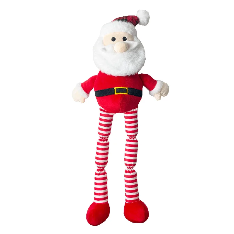 Squeaky Long Legs Santa | Extra Large Christmas Dog Toy by Happy Pet