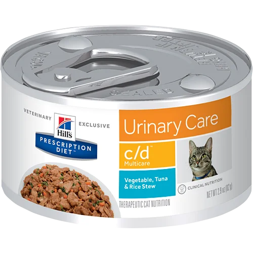 Hills Prescription Diet C/D Multicare Vegetables, Tuna & Rice Stew Wet Cat Food