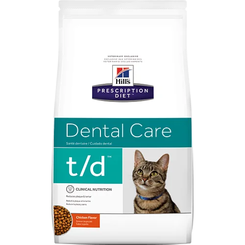 Hills Prescription Diet T/D Chicken Dry Cat Food