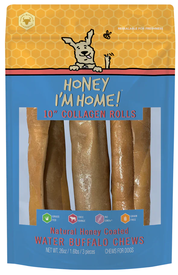 Honey I'm Home Buffalo Collagen Rolls Dog Treats