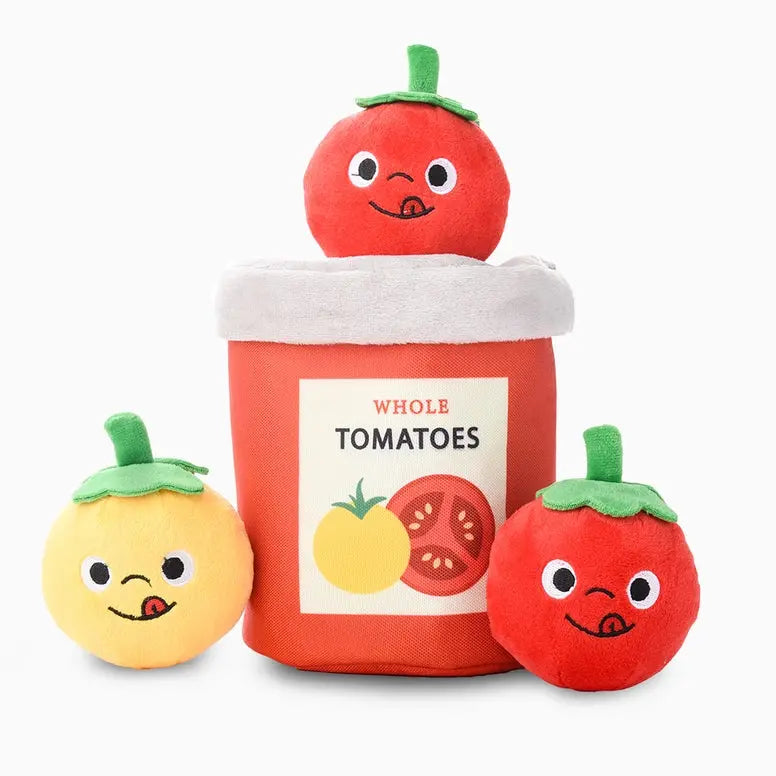 Hugsmart Pet Food Party Tomato Can Interactive Dog Toys