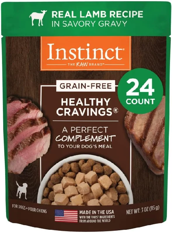 Instinct Healthy Cravings Real Lamb Recipe in Savory Gravy Grain-Free Wet Dog Food Topper