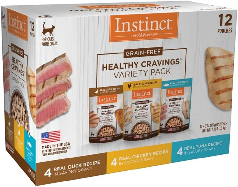 Instinct Healthy Cravings Variety Pack Grain-Free Wet Cat Food Topper