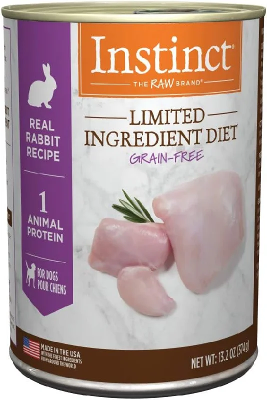 Instinct Limited Ingredient Diet Adult Grain-Free Real Rabbit Recipe Wet Dog Food, 13.2 Ounce (Pack of 6)